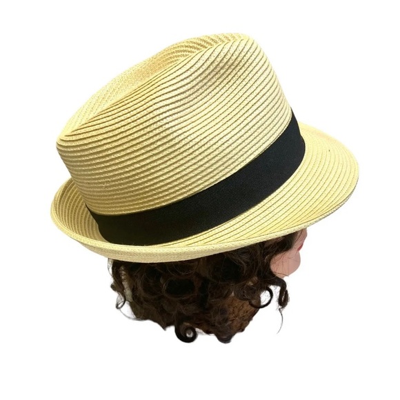 Anycosy Panama Straw Hat Sun Hat Summer Fedora Trilby Drawstring - Picture 1 of 5